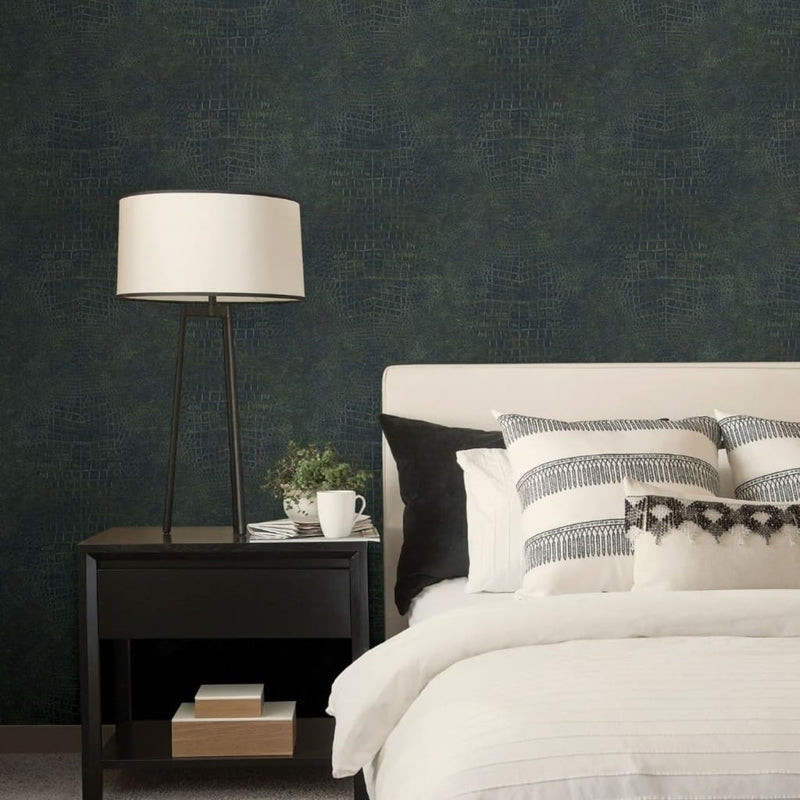 Load image into Gallery viewer, Noordwand behang croco groen
