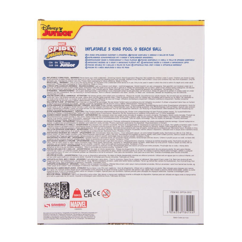 Load image into Gallery viewer, Disney spidey and friends 3 rings zwembad + strandbal donkerblauw rood
