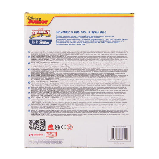 Disney spidey and friends 3 rings zwembad + strandbal donkerblauw rood