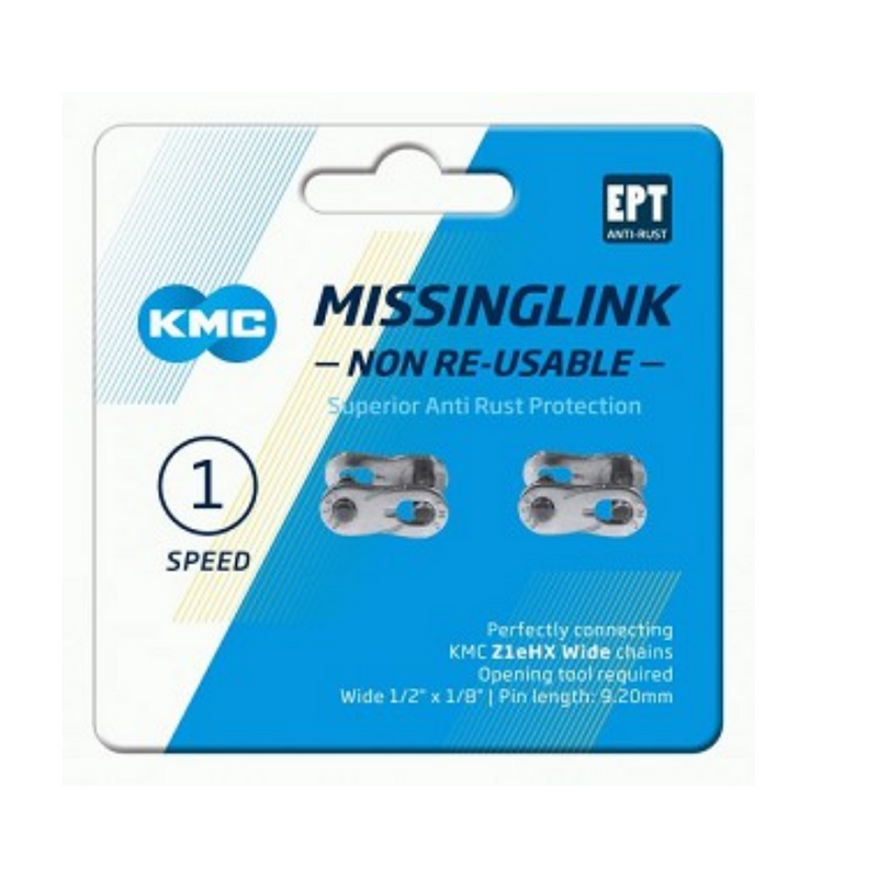 Afbeelding laden in galerijviewer, KMC Schakel WideKMC MissingLink Z1eHX NR EPT - Fietskettingslot, 2m, zwart
