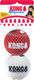 Kong signature speelballen m - steviger dan tennisballen - niet schurend materiaal - speelbal voor honden - 3 stuks