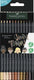 Faber-castell black edition kleurpotloden - 12 stuks - huidskleurtinten - fc-116414
