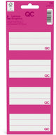 Qc colour zelfklevende schooletiketten - fuchsia - set van 16 stuks