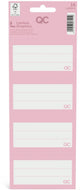 Qc colour zelfklevende schooletiketten - roze - set van 16 stuks