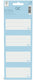 Qc colour zelfklevende schooletiketten - blauw - set van 16 stuks