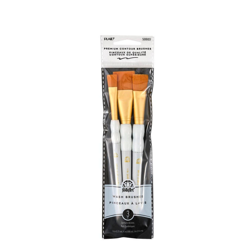 Load image into Gallery viewer, Folkart • soft grip wash paint brush set 3pcs
