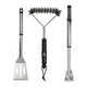 Interbosch flamecraft bbq gereedschapset 3-delig zwart rvs
