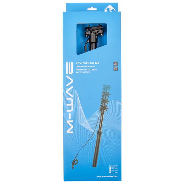 Load image into Gallery viewer, M-wave dropper zadelpen levitate ex 0-125 mm in hoogte verstelbaar ø30.9mm 475 mm

