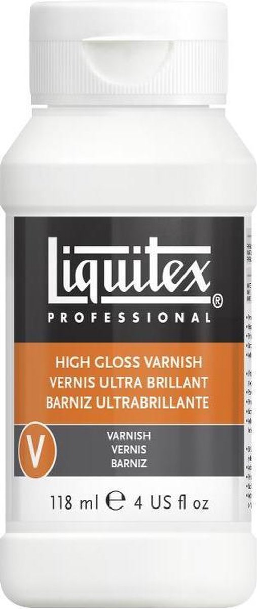 Liquitex 126604 professional hoogglans vernis 118 ml – acrylvernis, transparant, uv-bestendig, duurzaam, hoogglans - high gloss vernis