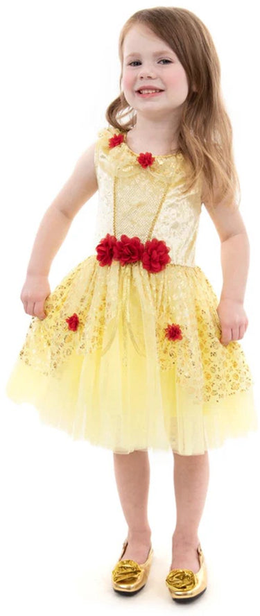 Little adventures - yellow beauty party jurk – maat m (98-104)