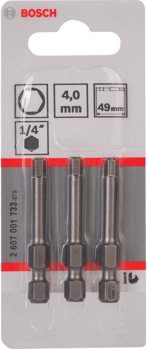 Bosch bit 1 4xh-tors is 4.0 3 49mm - 3 stuks