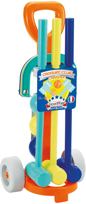 Ecoffier ecoiffier croquet set - croquetspel - 3 ballen, 3 hamers en 6 poortjes