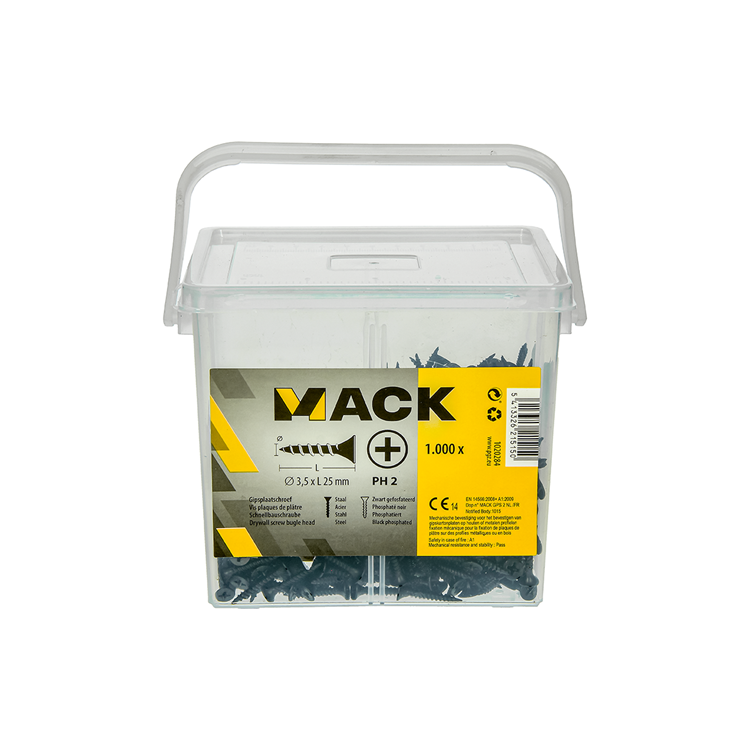 Afbeelding laden in galerijviewer, Mack 1020284 - box gipsplaatschroeven 3,5 x 25 mm 1000 st | 6 stuks
