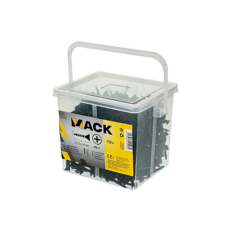 Afbeelding laden in galerijviewer, Mack 1020286 - box gipsplaatschroeven 3,5 x 45 mm 750 st | 6 stuks
