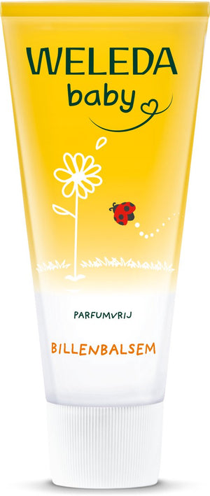 Weleda baby calendula billenbalsem parfumvrij - billenzalf - helpt geïrriteerde babybillen herstellen - beschermt tegen luieruitslag - 100% natuurlijke ingrediënten - 75ml
