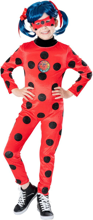 Rubies - miraculous ladybug deluxe met pruik (3-4 jaar)
