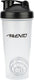 Avento shakebeker - 0.6 liter - transparant zwart - 0.60 l - met zeef
