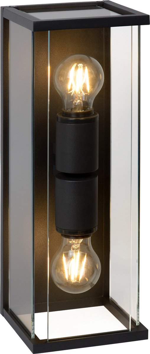 Lucide claire - wandlamp binnen buiten - 2xe27 - ip54 - antraciet