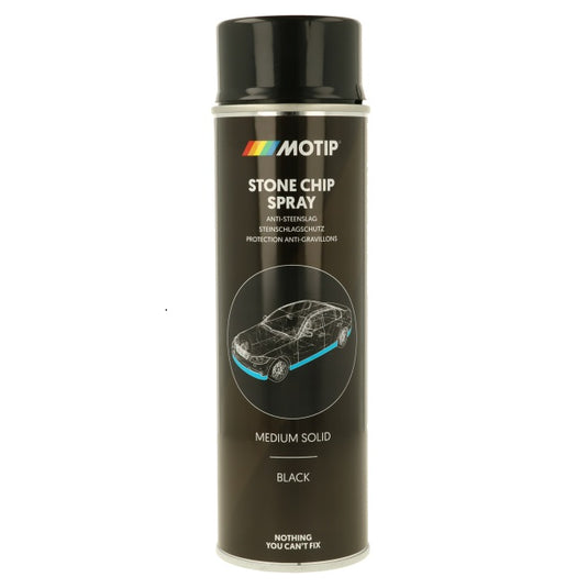 Anti-steenslag zwart medium solid