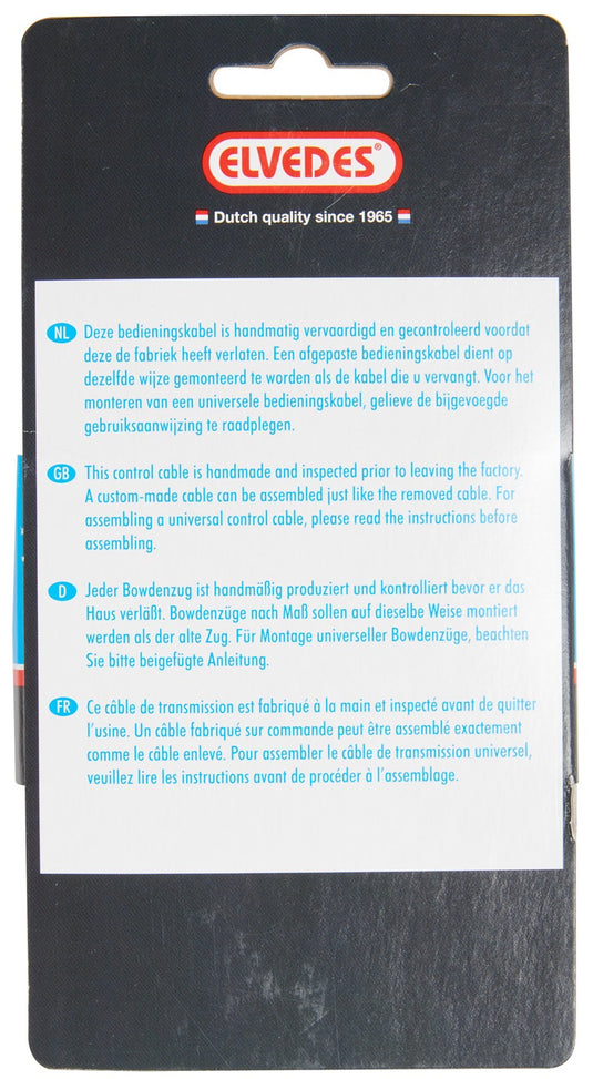 Kabelset Elvedes Trommelrem 1.70M 2.35M Rvs Zwart