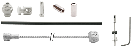 Kabelset Elvedes Trommelrem 1.70M 2.35M Rvs Zwart