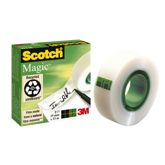 Quantore onzichtbaar plakband scotch magic 810 19mmx33m