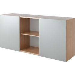 Bach schuifdeurkast hammerer 2fh zilver, walnoot
