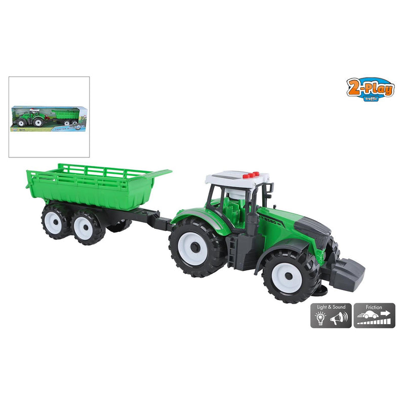 Load image into Gallery viewer, 2-play tractor met aanhanger kiepfunctie
