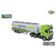 2-play vrachtwagen met tank-oplegger frictie licht en geluid 38cm