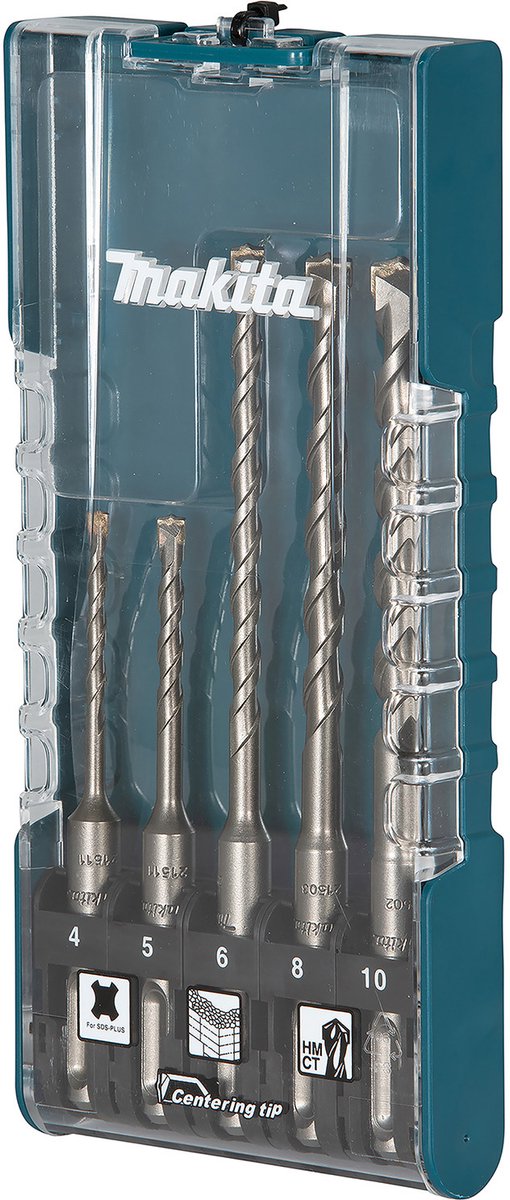 Makita sds-plus betonboren set 5 stuks ø 4 - 10 mm - e-15718