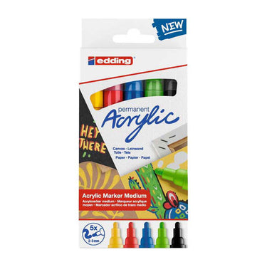 Quantore acrylmarker edding basis, 5st.
