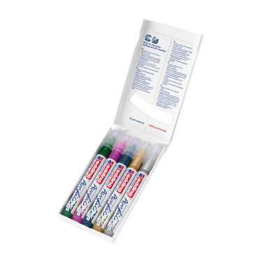Quantore acrylmarker edding metallic, 5 st.
