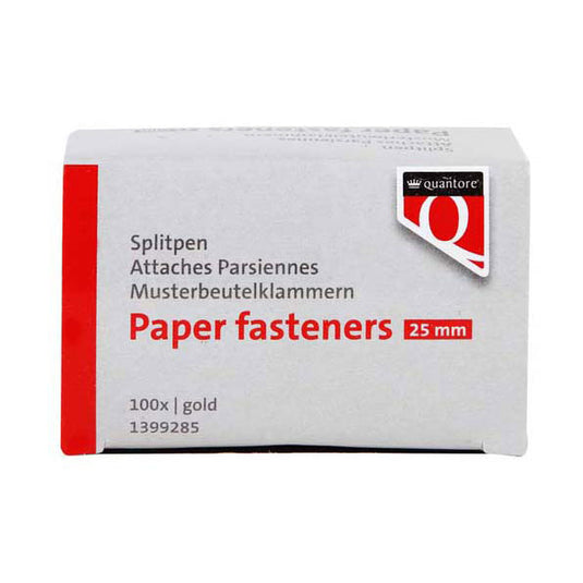 Quantore splitpen goud 25mm, 100st.