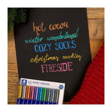 Staedtler metallic calligraphy pen set 10 kleuren