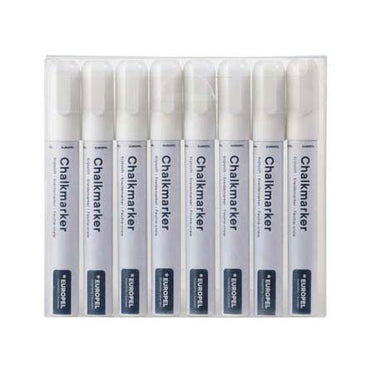 Quantore krijtstift europel wit, 8st.