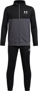 Under armour ua rival cb knit track suit-blk jongens trainingspak - zwart - castlerock - wit