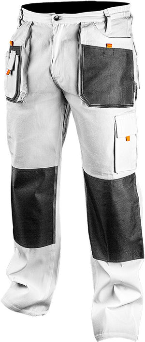 Neo tools schilders werkbroek wit xl 56 oxford bescherming 35% katoen-65% polyester 267 gr m2 ce-en340
