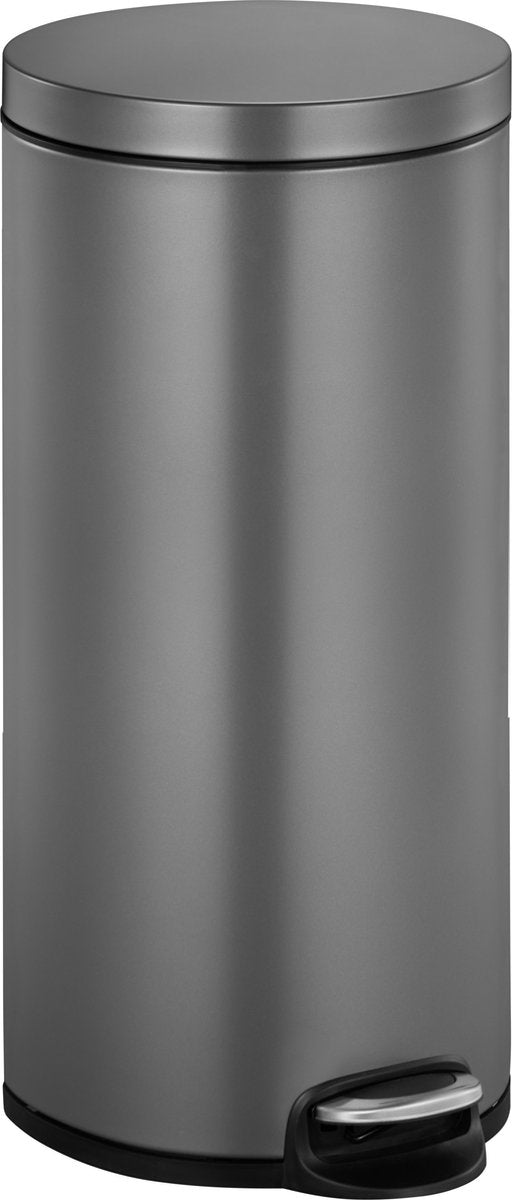 Eko - serene pedaalemmer 30 liter - stainless steel plastic - platinum - prullenbak