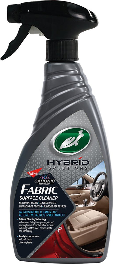 Turtle wax hs fabric cleaner - reiniger voor textiel cabriodaken - eenvoudig verwijderen van vuil, vet, olie en vlekken – tegen algen, mos, schimmel en straatvuil - op cabriodaken van mohair, canvas en moderne stoffen - 500ml