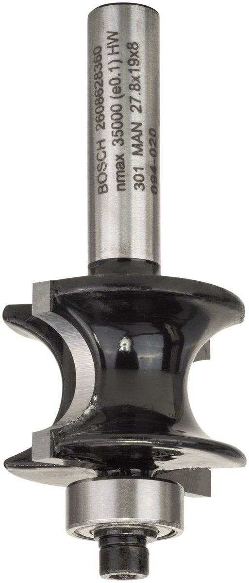Bosch - halfholprofielfrezen 8 mm, r1 6 mm, l 19 mm, g 63 mm