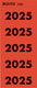 Leitz rugetiket 2025 - zelfklevend - 100 stuks - rood