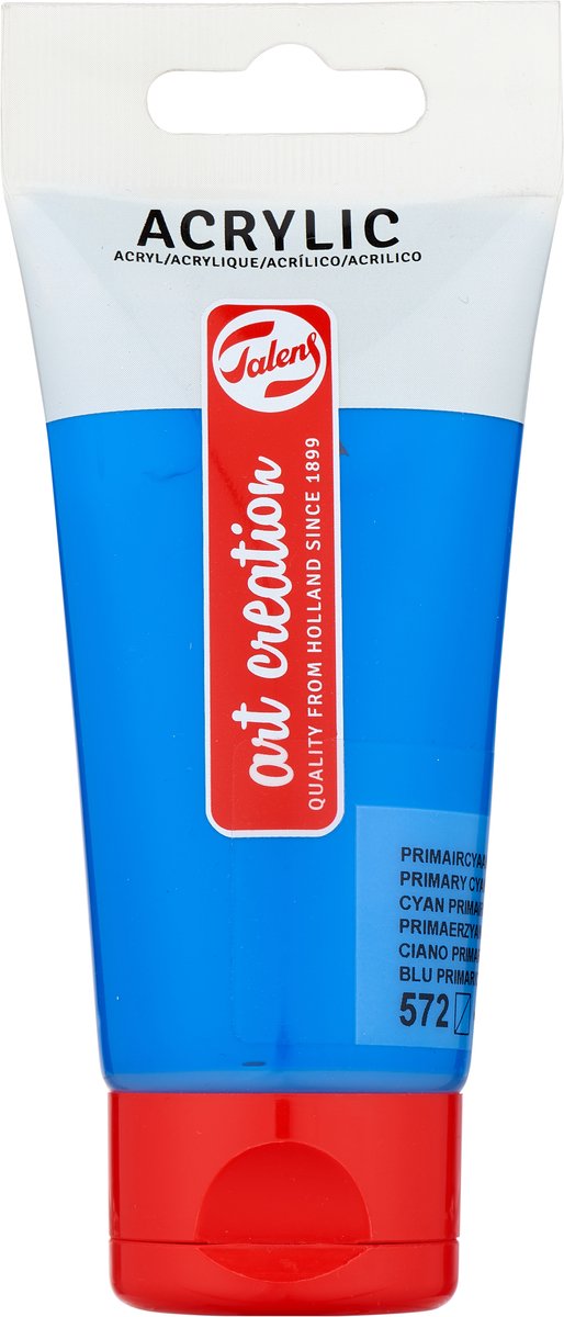 Afbeelding laden in galerijviewer, Talens art creation acrylverf tube van 75 ml, primaircyaan (572)
