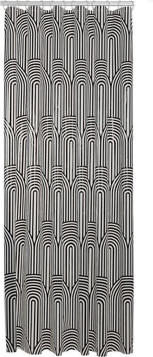 Sealskin brave douchegordijn 180x200 cm - peva - zwart wit (ringen apart verkrijgbaar)