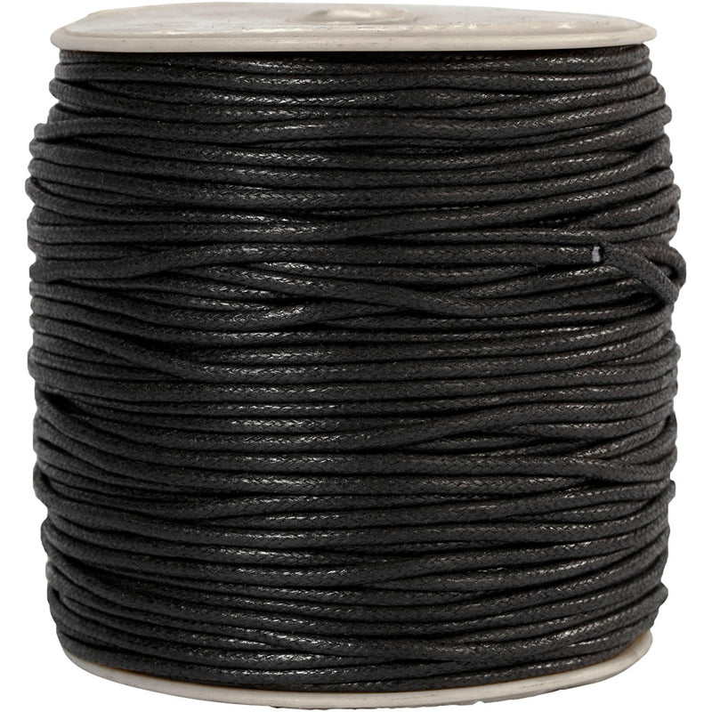 Load image into Gallery viewer, Https: www.cchobby.nl katoenkoord-dikte-2-mm-zwart-100-m-1-doos
