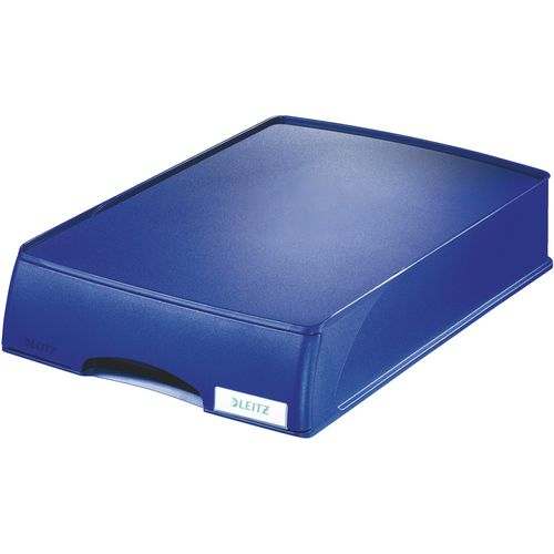 Leitz brievenbak met lade plus rubbere antislip voetjes a4 234x325x53mm blauw