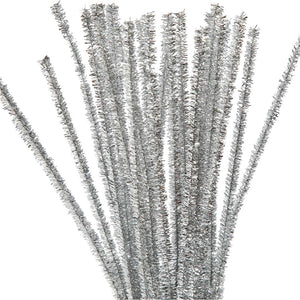 Creativ company chenille zilver 30cm, 24st.