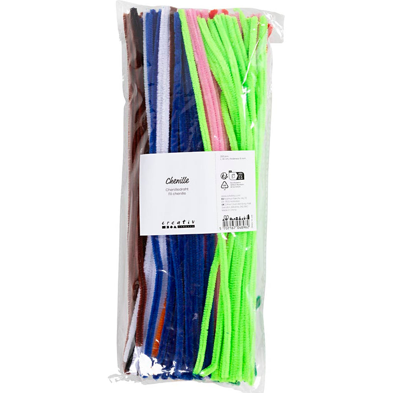 Load image into Gallery viewer, Https: www.cchobby.nl chenille-l-30-cm-dikte-6-mm-diverse-kleuren-200-div-1-doos
