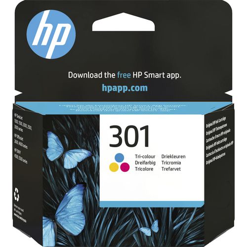Inktcartridge hp ch562ee nummer 301 cyaan geel magenta