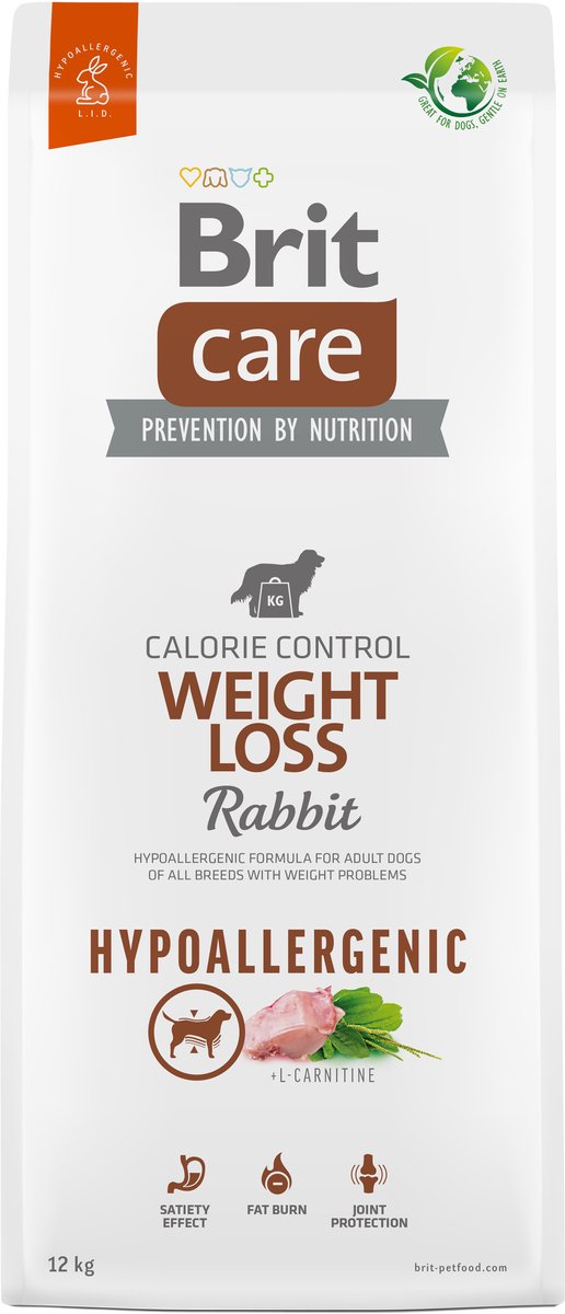 Brit 12 kg care hypoallergenic weight loss hondenvoer