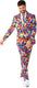 Opposuits sesame street™ - heren pak - carnavalskleding - inclusief pantalon, blazer en stropdas - multi color - maat: eu 62